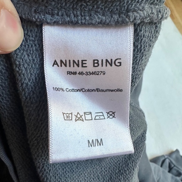 Anine Bing Esme Cotton Word Logo Sweatshirt - Picture 6 of 7